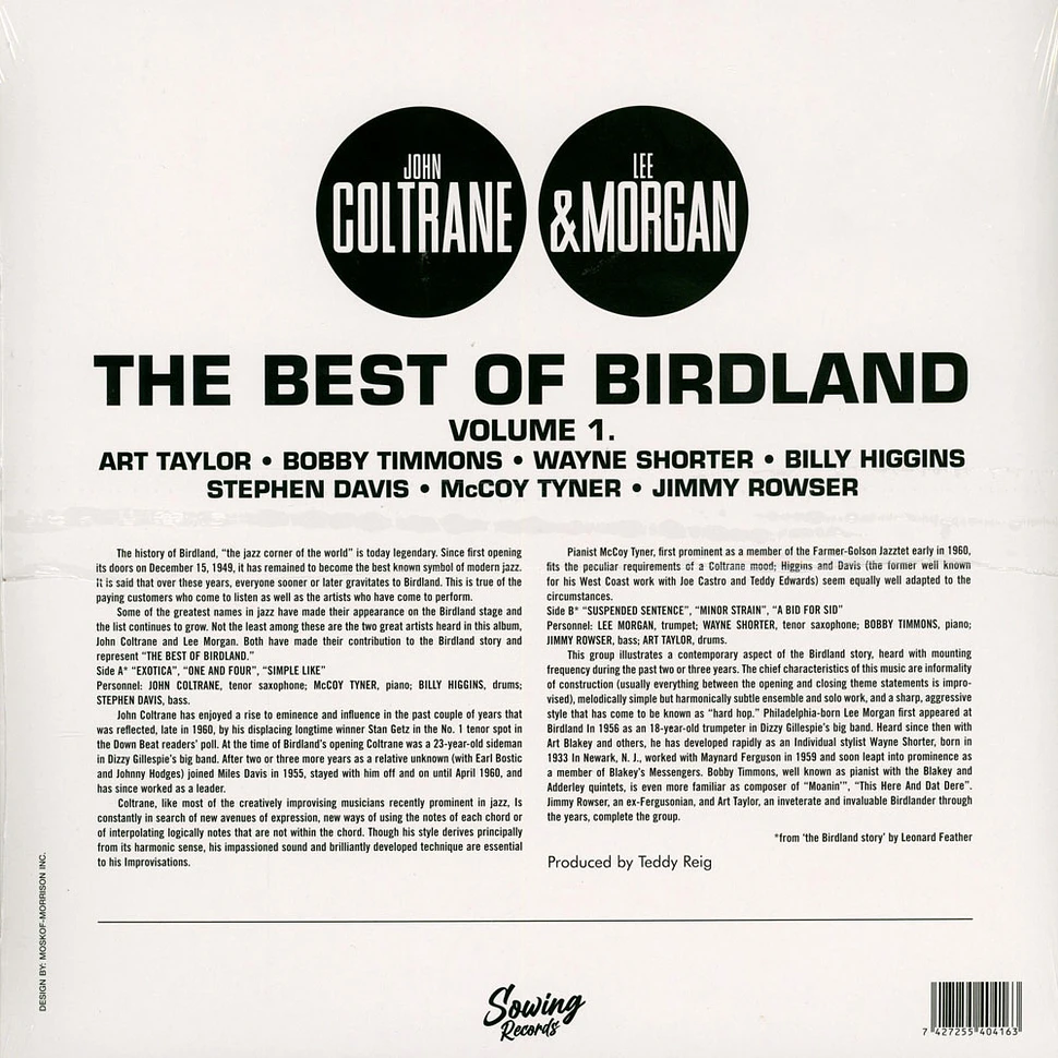 John Coltrane / Lee Morgan - Best Of Birdland Volume 1 Clear Vinyl Edtion