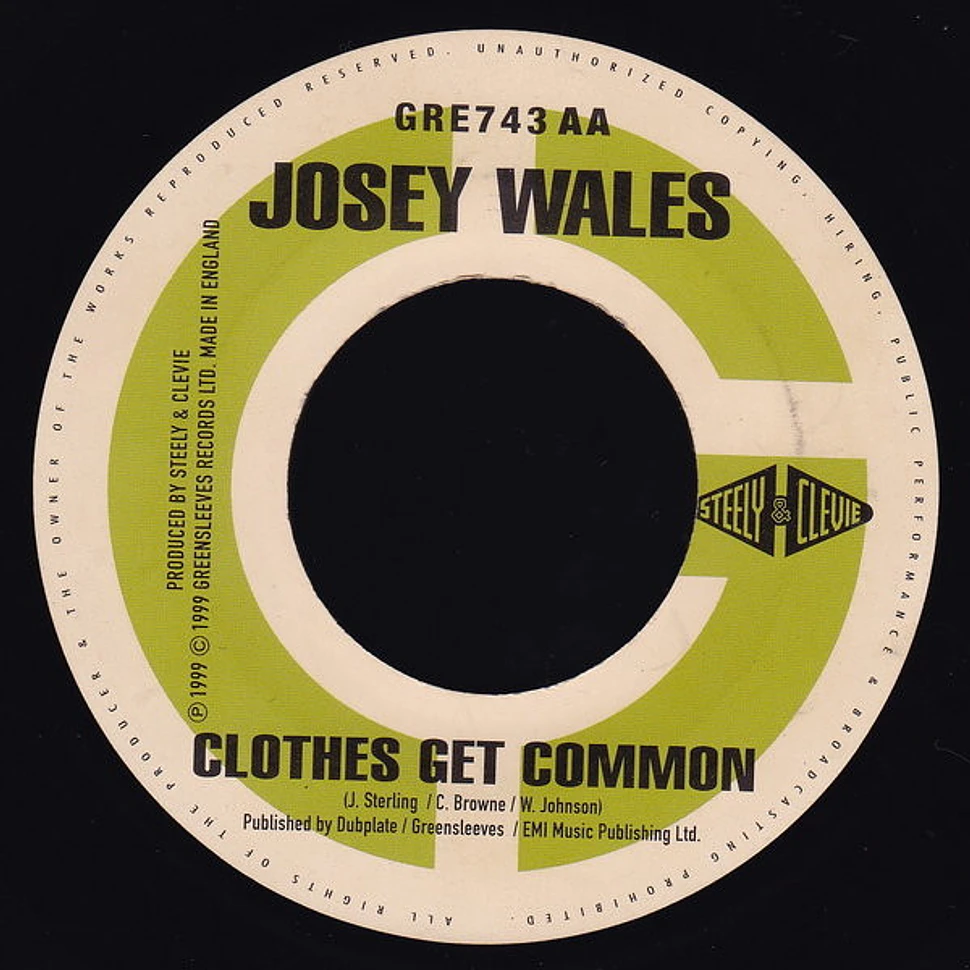 Shabba Ranks / Josey Wales - X-Rated / Clothes Get Common