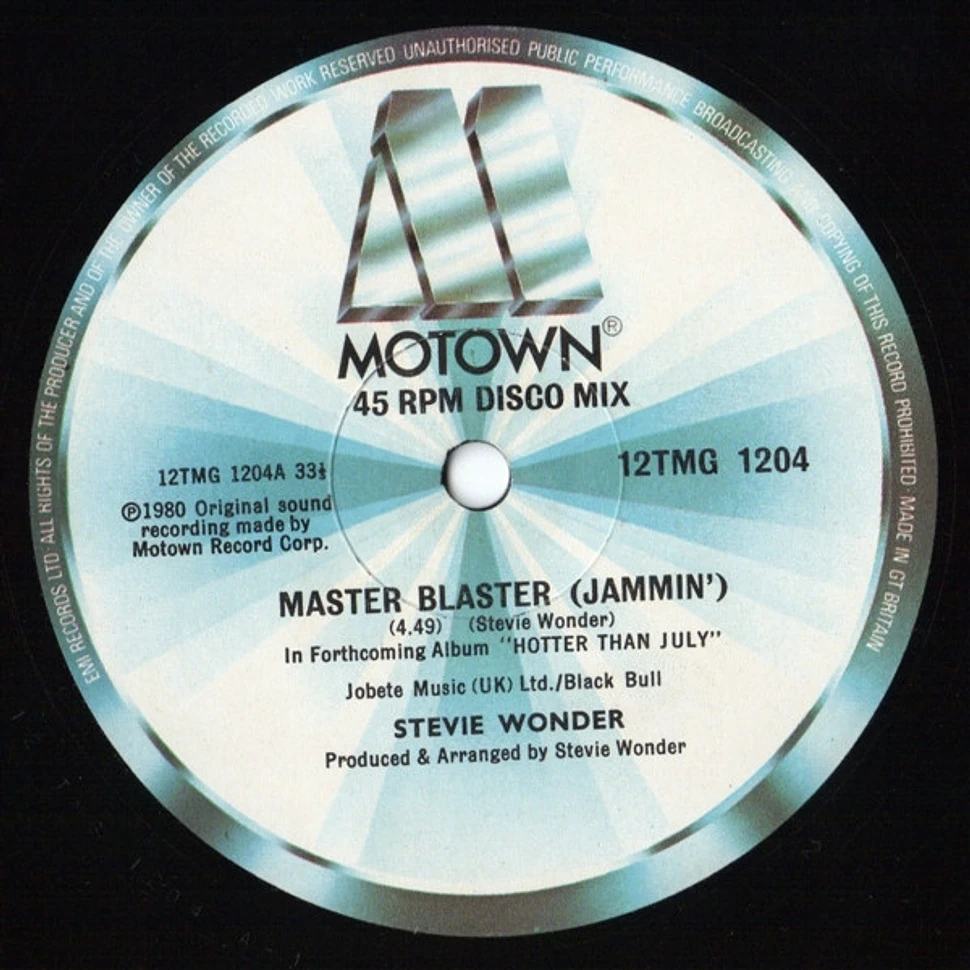 Stevie Wonder - Master Blaster (Jammin')