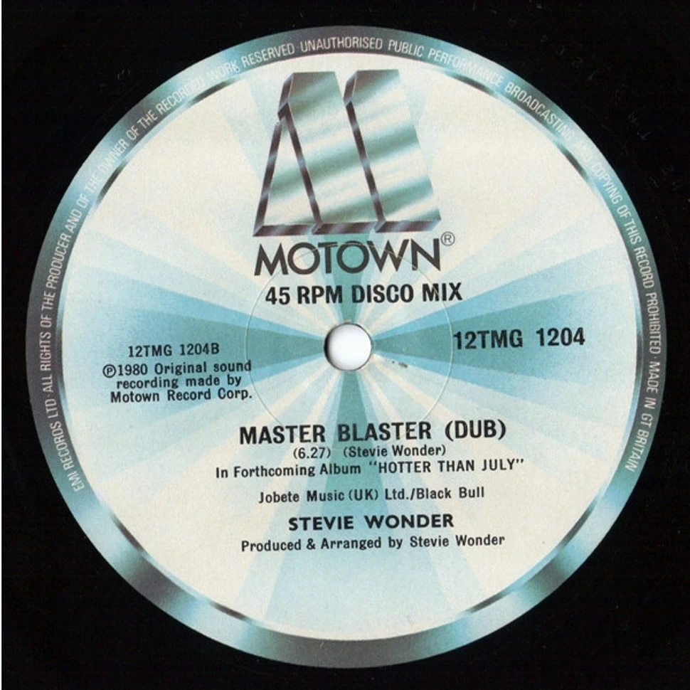 Stevie Wonder - Master Blaster (Jammin')