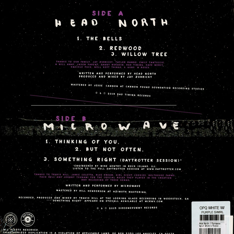 Head North / Microwave - Split White & Purple Splatter Vinyl Edition