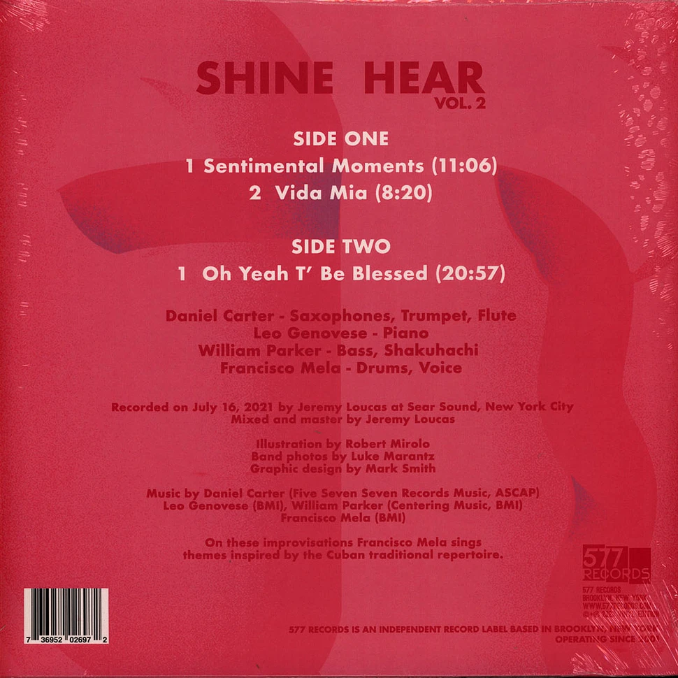 Daniel Carter / Leo Genovese / William Parker / Francisco Mela - Shine Hear Volume 2