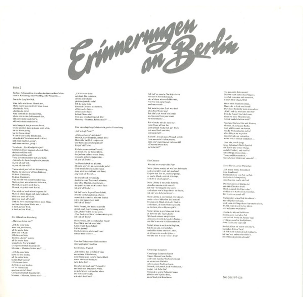 Doris Bierett - Erinnerungen An Berlin