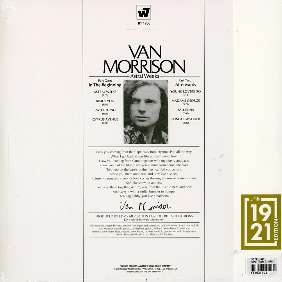 Van Morrison - Astral Weeks Limited Olive-Green Vinyl Edition w/ Obi