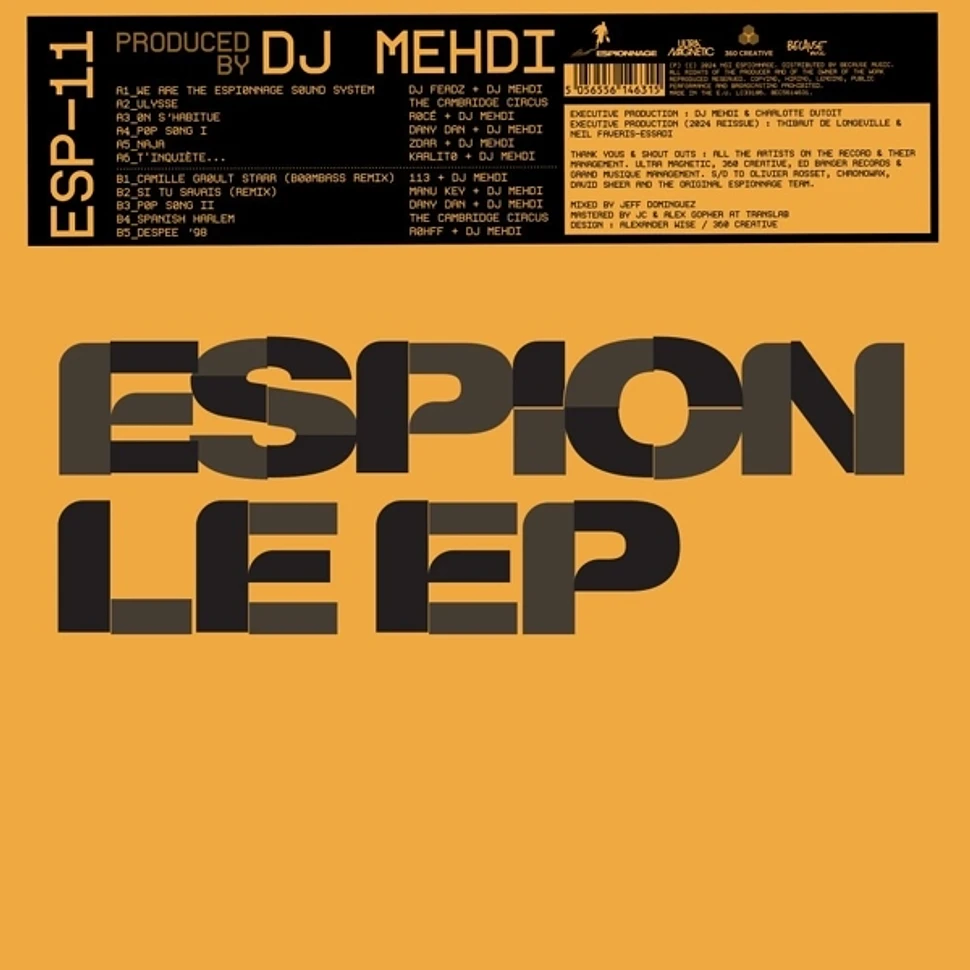 DJ Mehdi - Espion EP Crystal Clear Vinyl Edition