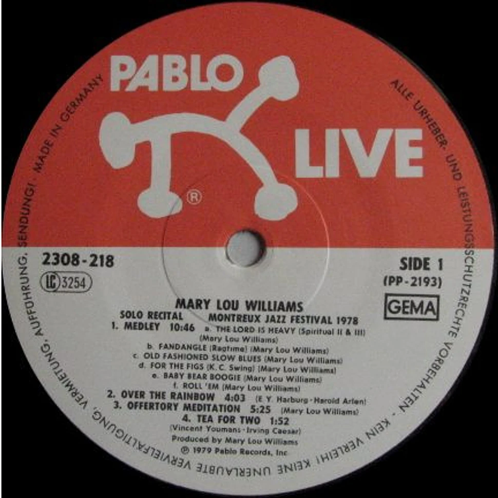 Mary Lou Williams - Solo Recital Montreux Jazz Festival 1978