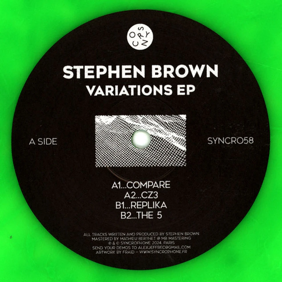 Stephen Brown - Variations Ep Green Vinyl Edtion