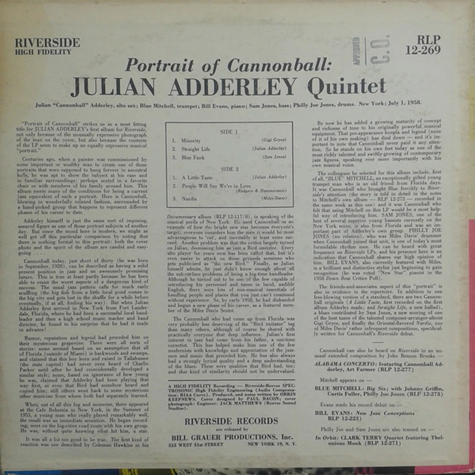 The Cannonball Adderley Quintet - Portrait Of Cannonball