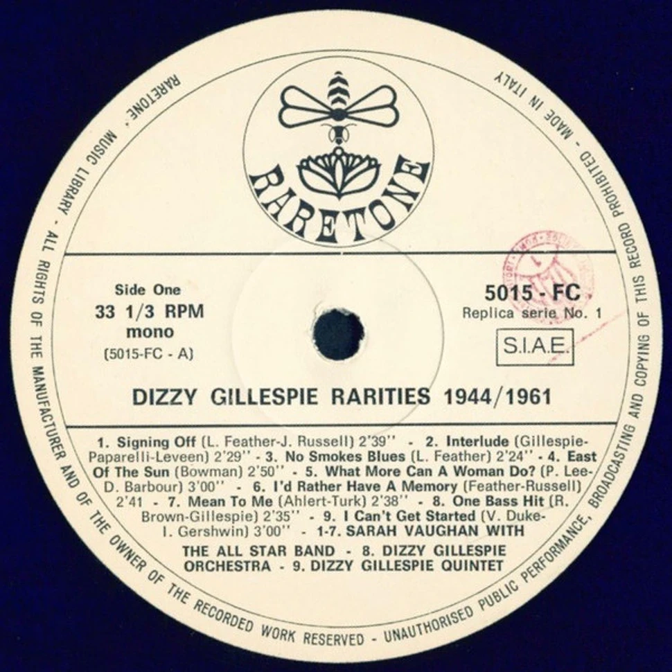 Dizzy Gillespie - Rarities 1944/1961