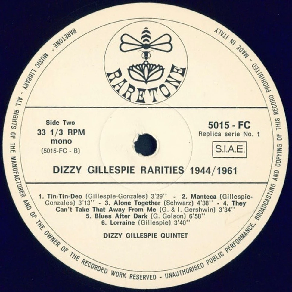 Dizzy Gillespie - Rarities 1944/1961