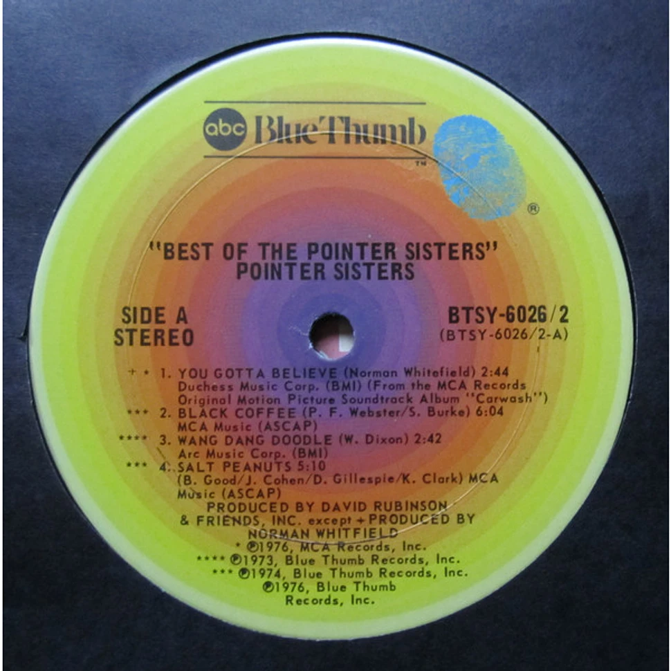 Pointer Sisters - The Best Of The Pointer Sisters