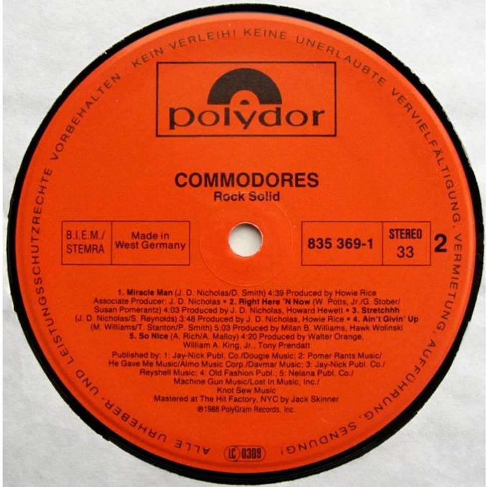 Commodores - Rock Solid