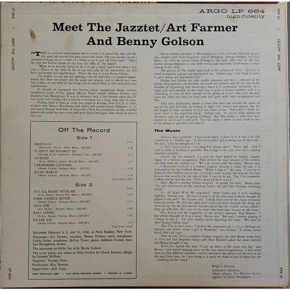 Art Farmer - Benny Golson - Meet The Jazztet