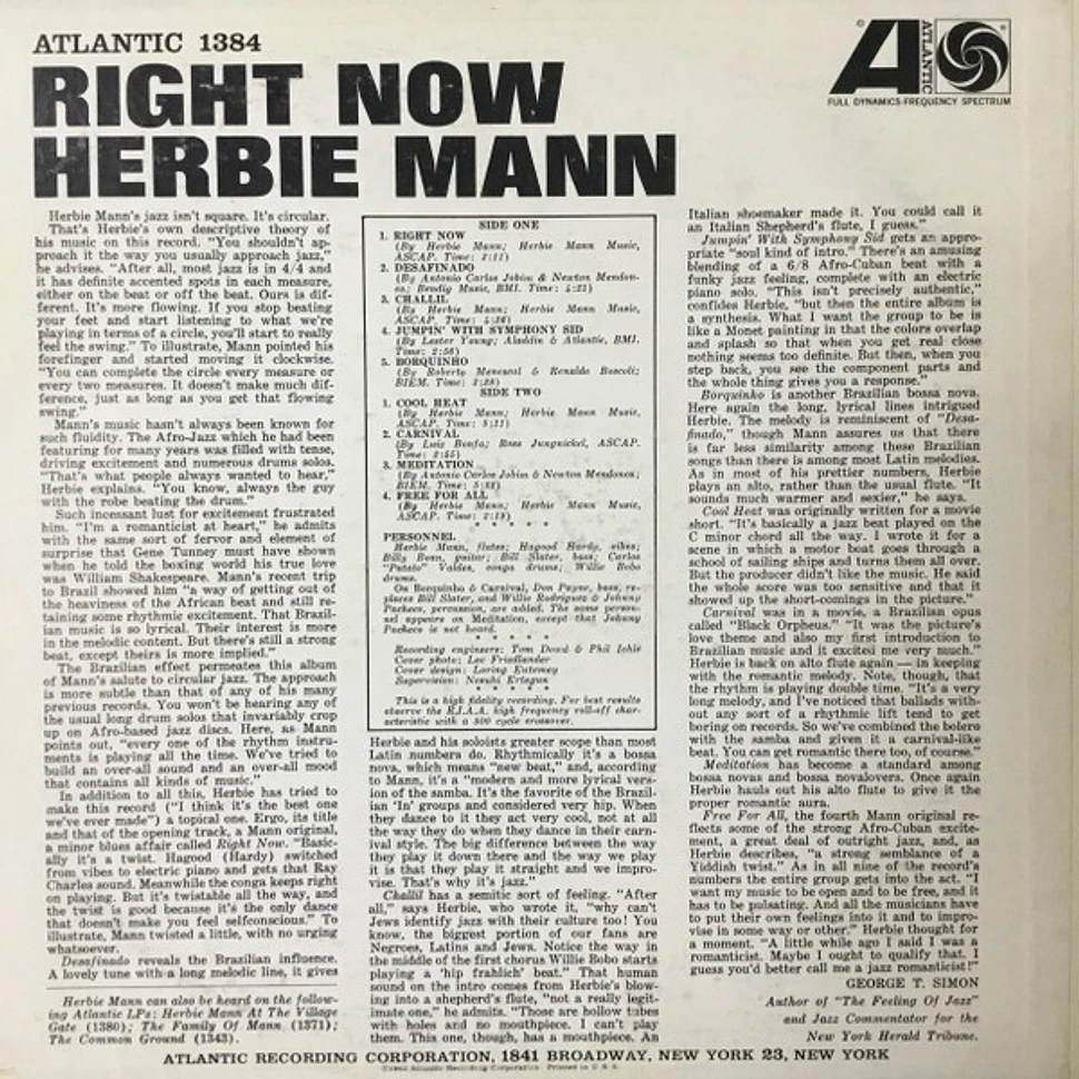 Herbie Mann - Right Now