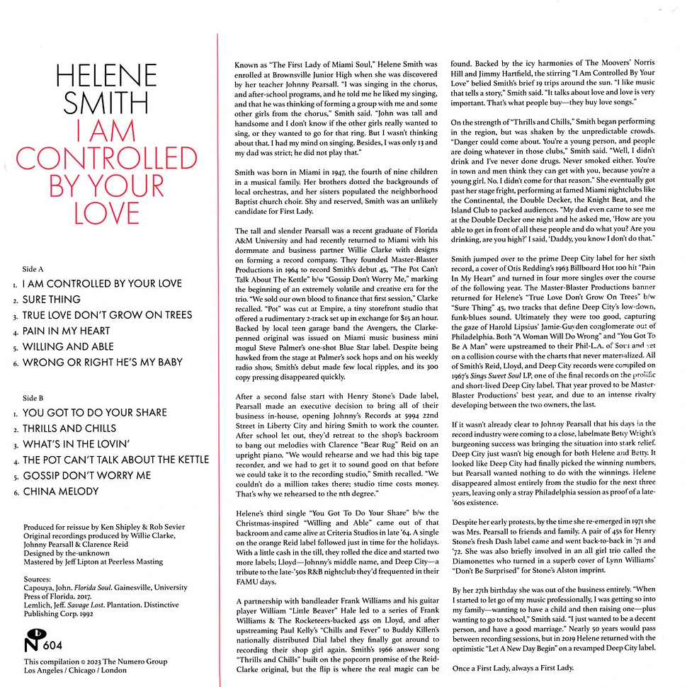 Helene Smith - I Am Controlled By Your Love