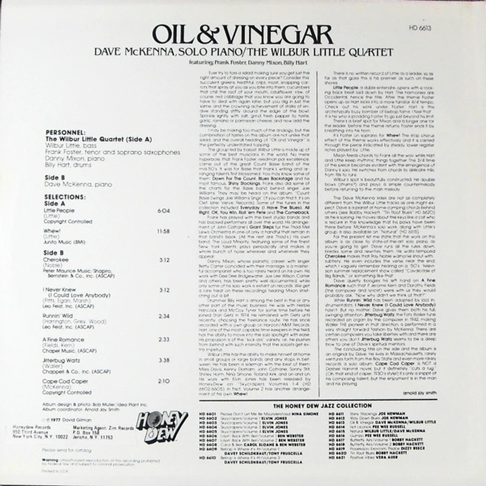 Dave McKenna / The Wilbur Little Quartet - Oil & Vinegar