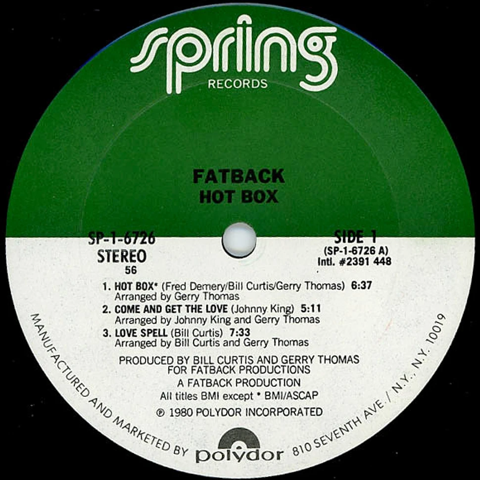 The Fatback Band - Hot Box