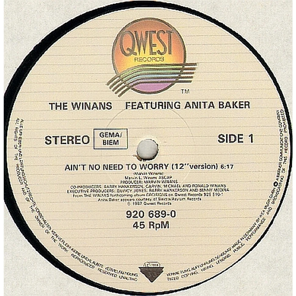 The Winans Featuring Anita Baker - Ain't No Need To Worry / Millions