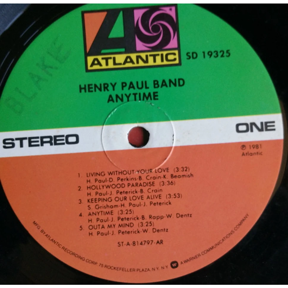 Henry Paul Band - Anytime