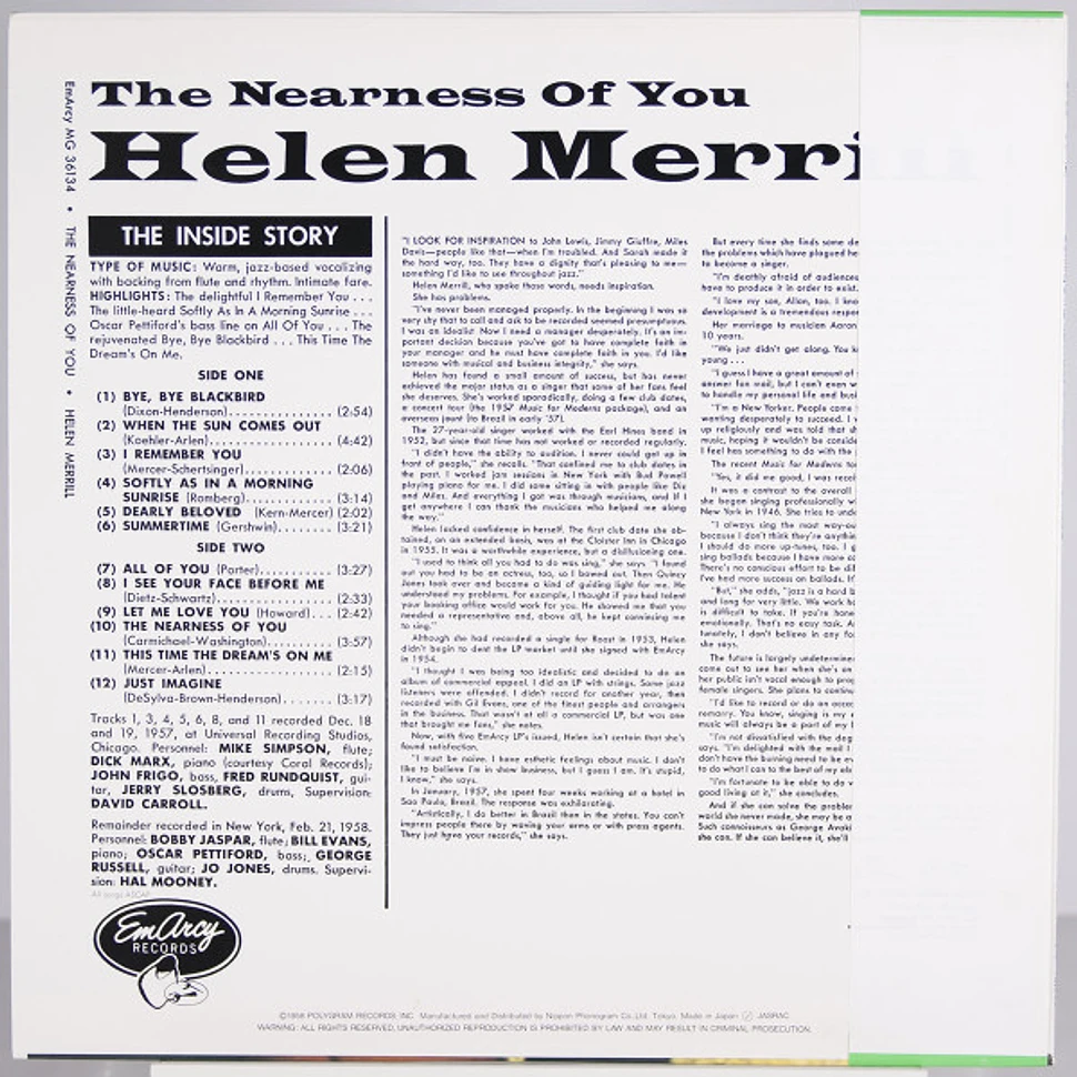 Helen Merrill - The Nearness Of You