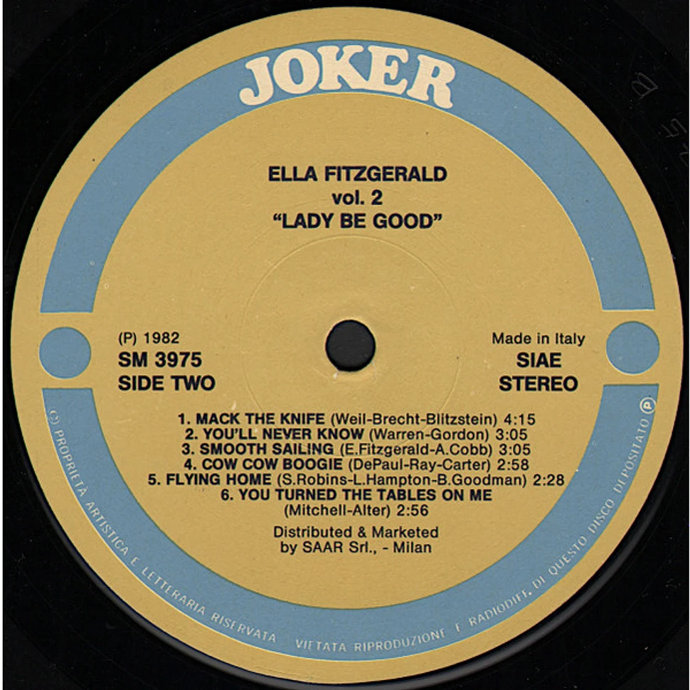 Ella Fitzgerald - Lady Be Good Vol/2