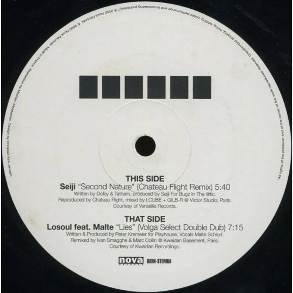 Seiji / LoSoul - Second Nature (Chateau Flight Remix) / Lies (Volga Select Double Dub)