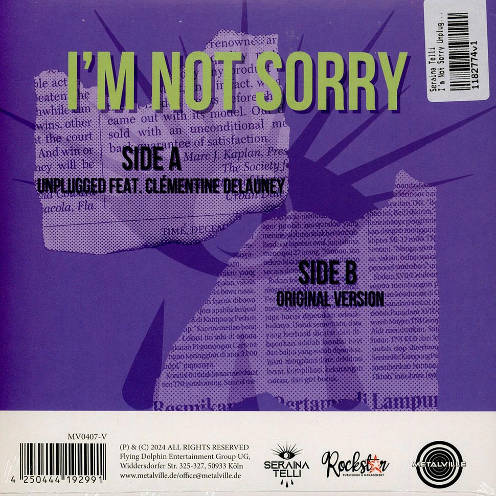 Seraina Telli - I'm Not Sorry Unplugged Feat. Clémentine Delauney