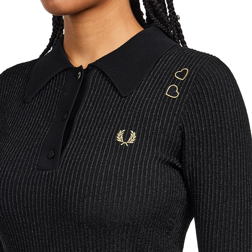 Fred Perry x Amy Winehouse Foundation - Metallic Ribbed Knitted Shirt