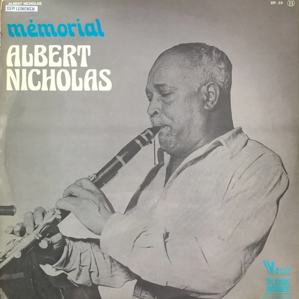 Albert Nicholas - Mémorial