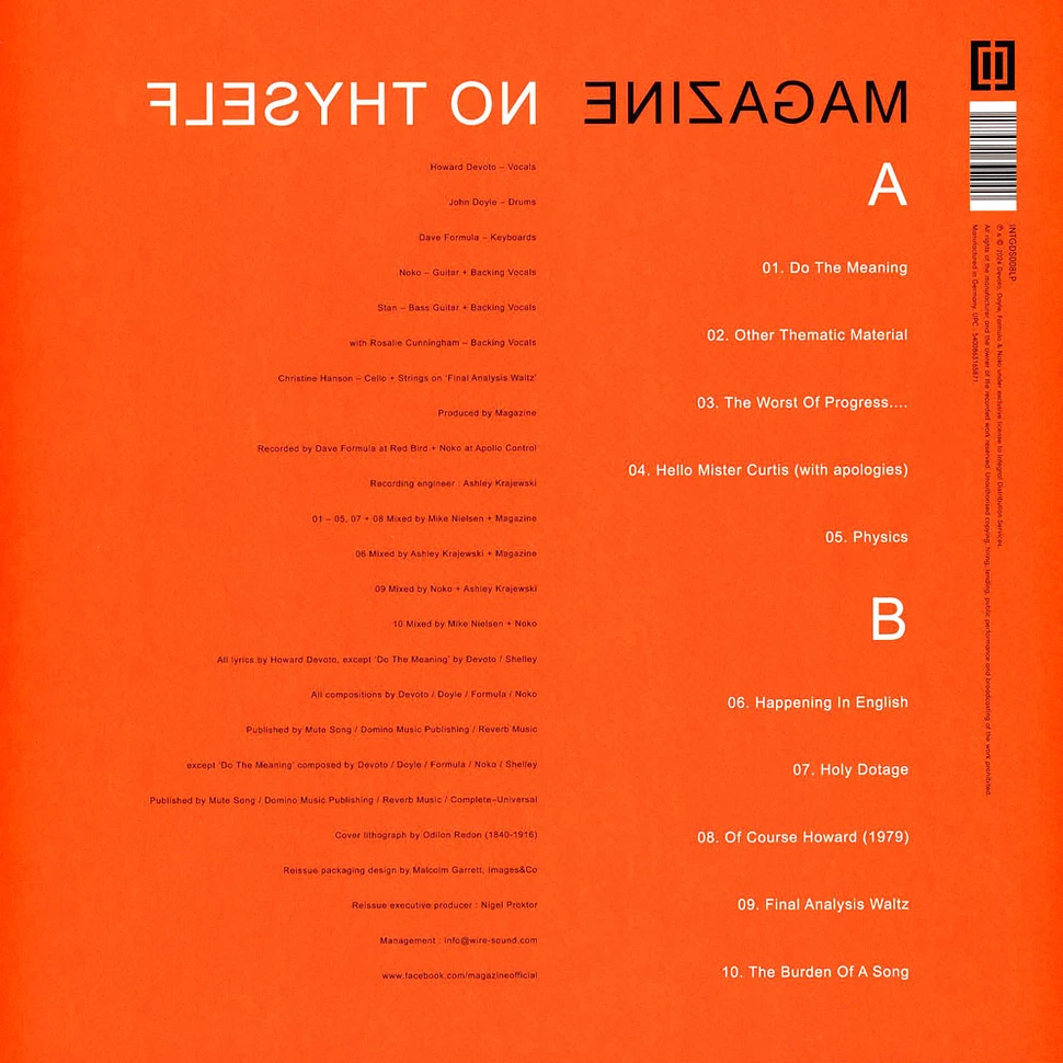 Magazine - No Thyself Orange Vinyl Edition