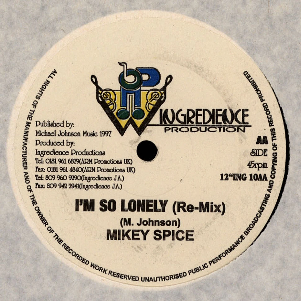 Mikey Spice - Home 2 Zion,Semi Acapella Mix / I'm So Lonely