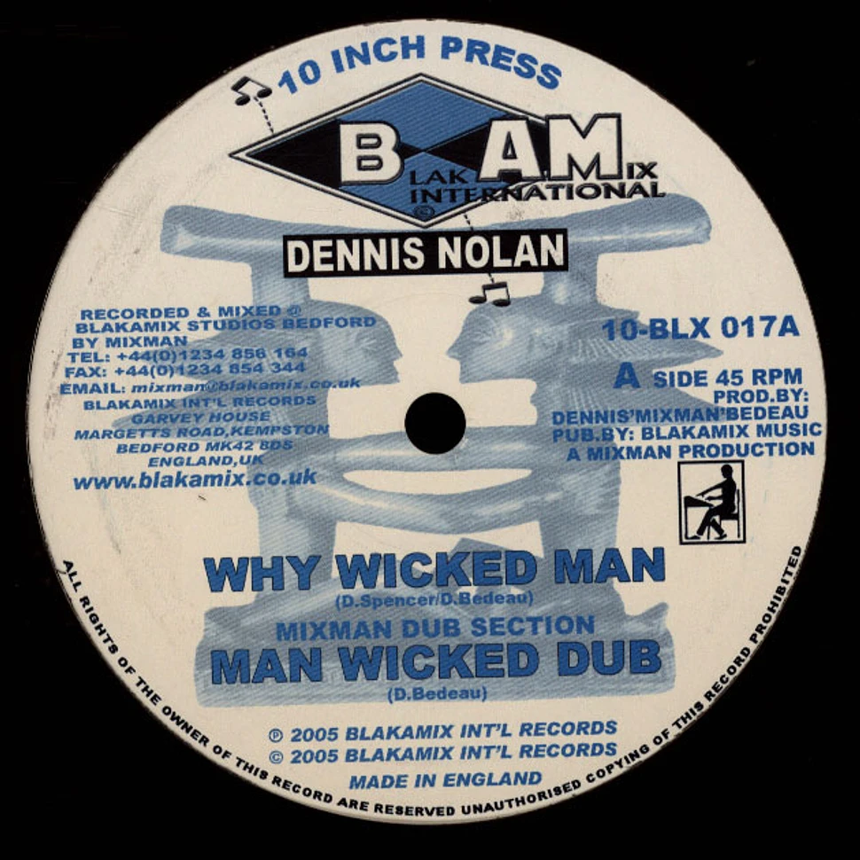 Dennis Nolan - Why Wicked Man, Dub / Black Revolution, Vanguard I'sion 2