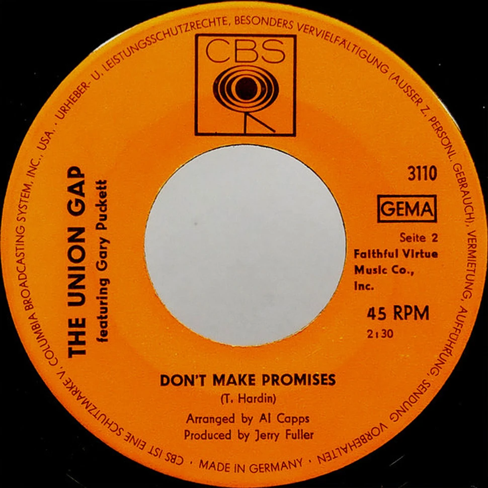 Gary Puckett & The Union Gap - Woman, Woman / Don't Make Promises