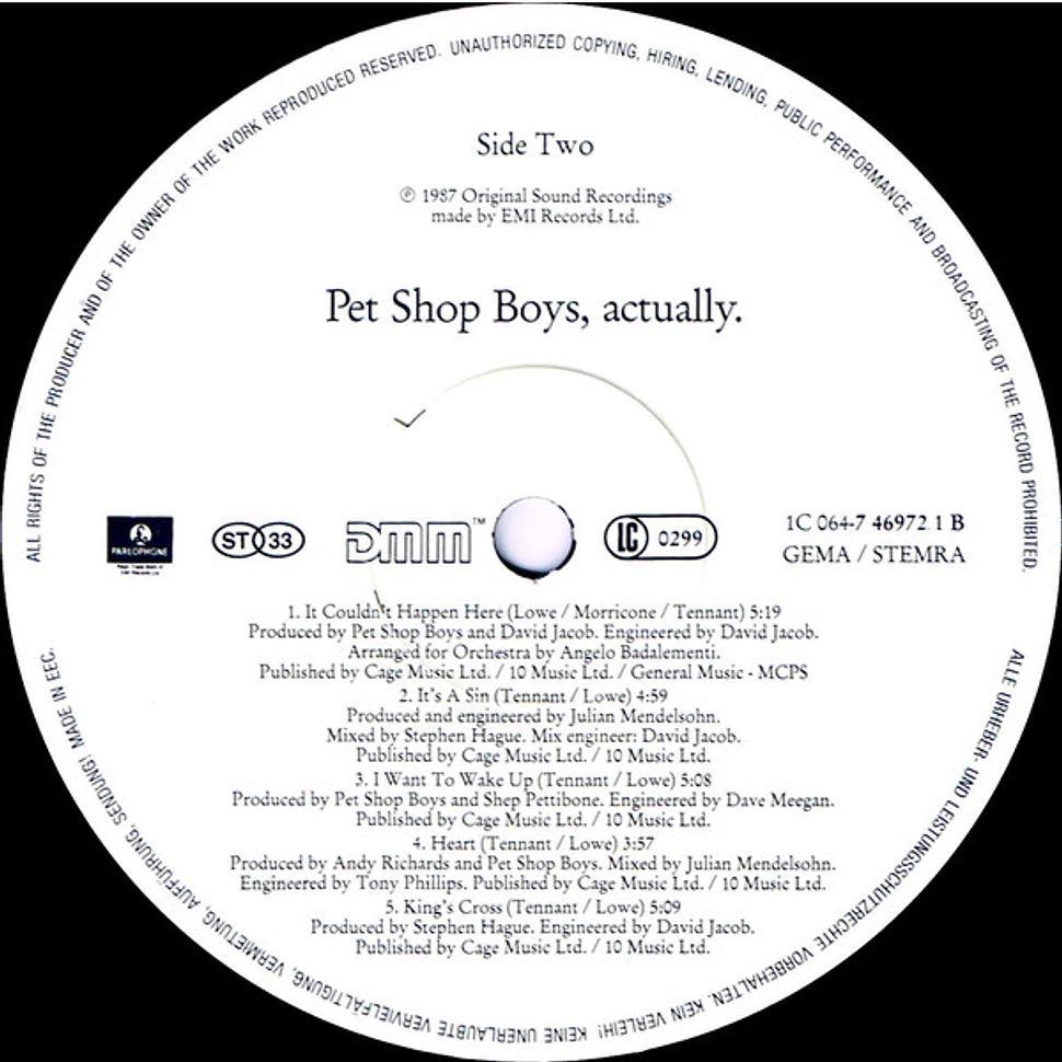 Pet Shop Boys - Actually