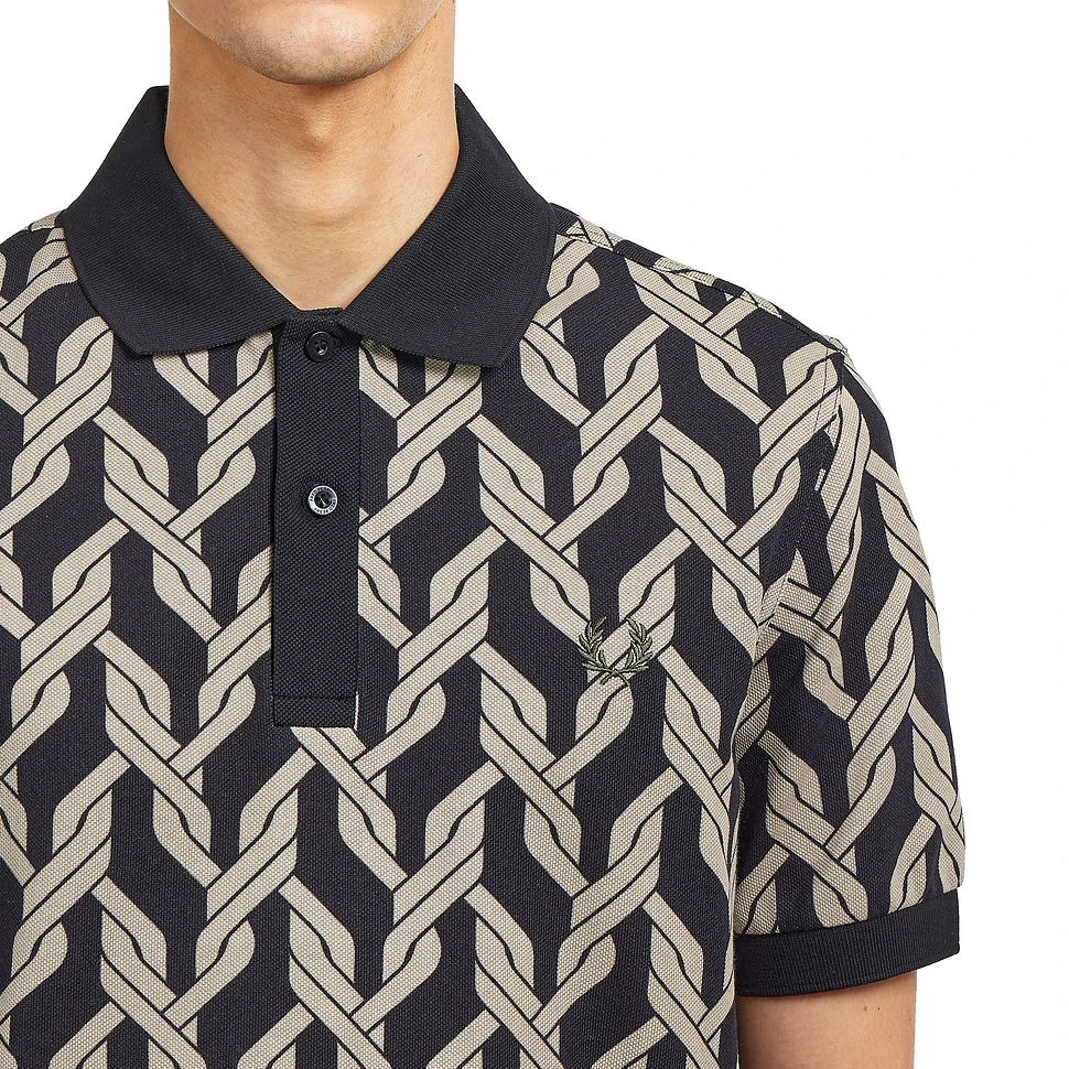 Fred Perry - Cable Knit Print Polo Shirt