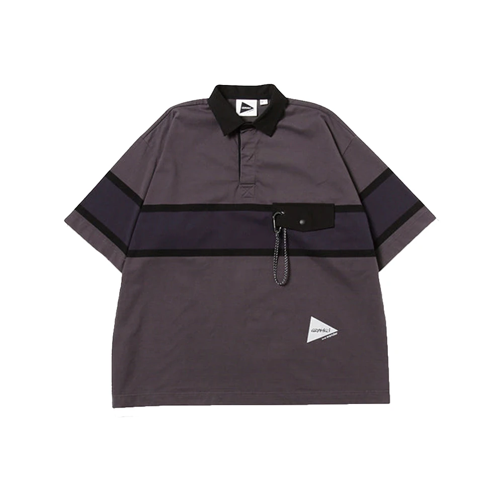 Gramicci x and wander - Tech Rugby Shirt (Charcoal) | HHV