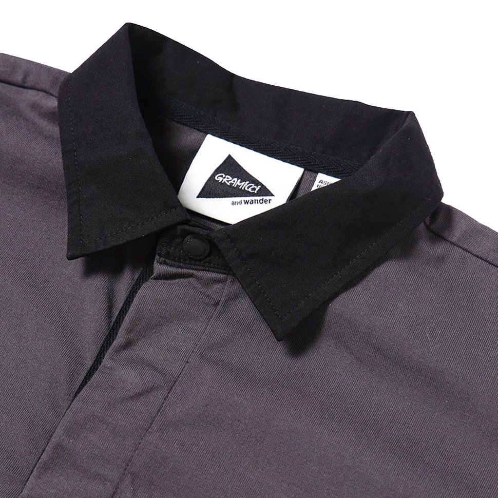 Gramicci x and wander - Tech Rugby Shirt (Charcoal) | HHV