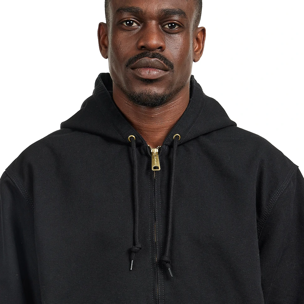 Carhartt® OG Active Dearborn™ Diamond Quilted Hooded Canvas Jacket good in Black - Ⓜ