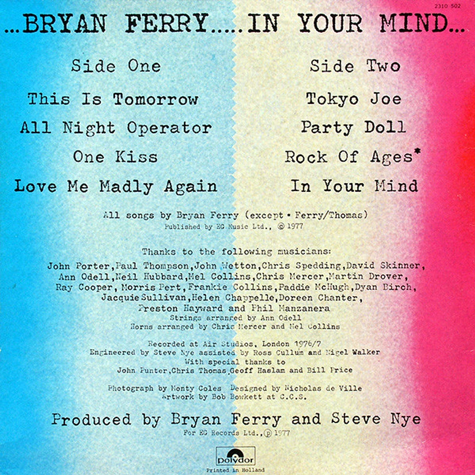 Bryan Ferry - In Your Mind