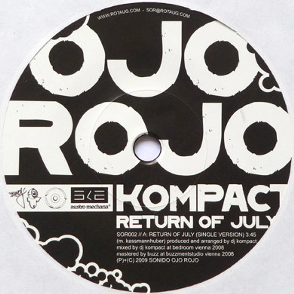 DJ Kompact - Return Of July / Blessed