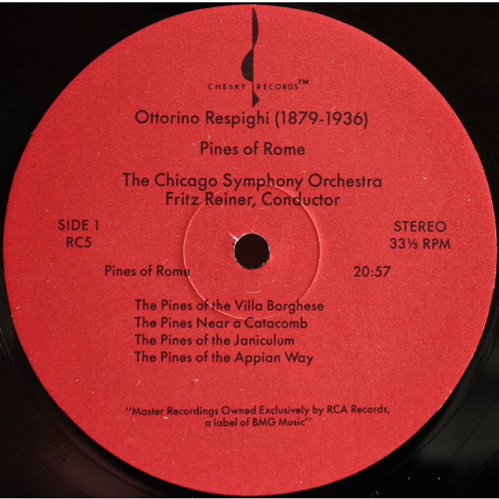 Ottorino Respighi, Chicago Symphony Orchestra, Fritz Reiner - Pines Of Rome / Fountains Of Rome