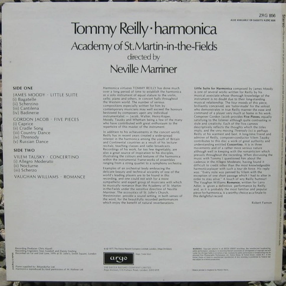 Tommy Reilly - Little Suite / Five Pieces / Concertino / Romance