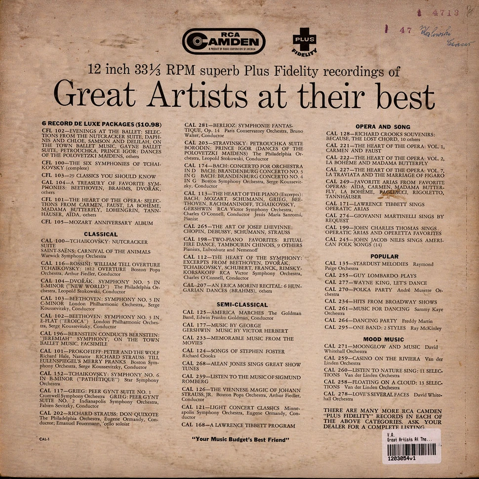 V.A. - Great Artists At Their Best Vol. 1 - Conductors