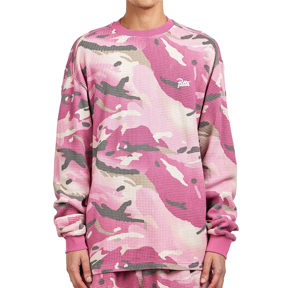 Patta - Cactus Flower Camo Waffle Longsleeve T-Shirt