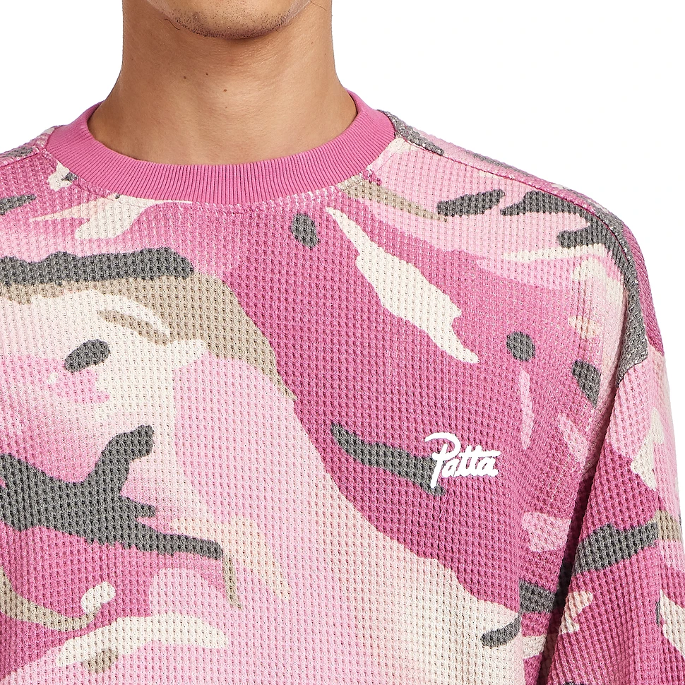 Patta - Cactus Flower Camo Waffle Longsleeve T-Shirt