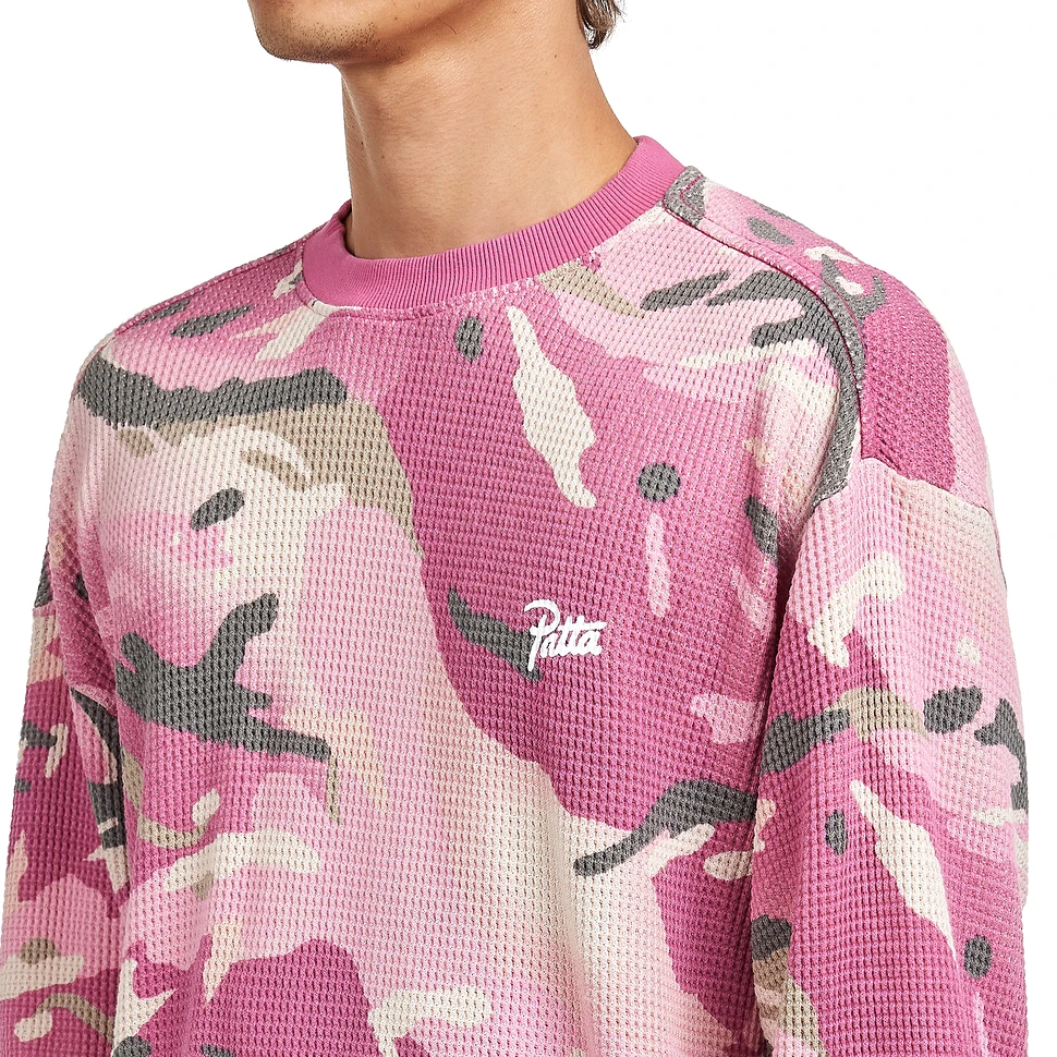 Patta - Cactus Flower Camo Waffle Longsleeve T-Shirt