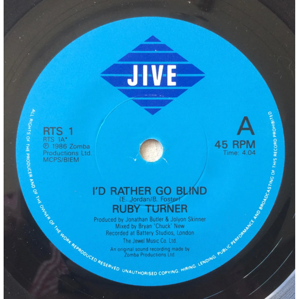 Ruby Turner - I'd Rather Go Blind