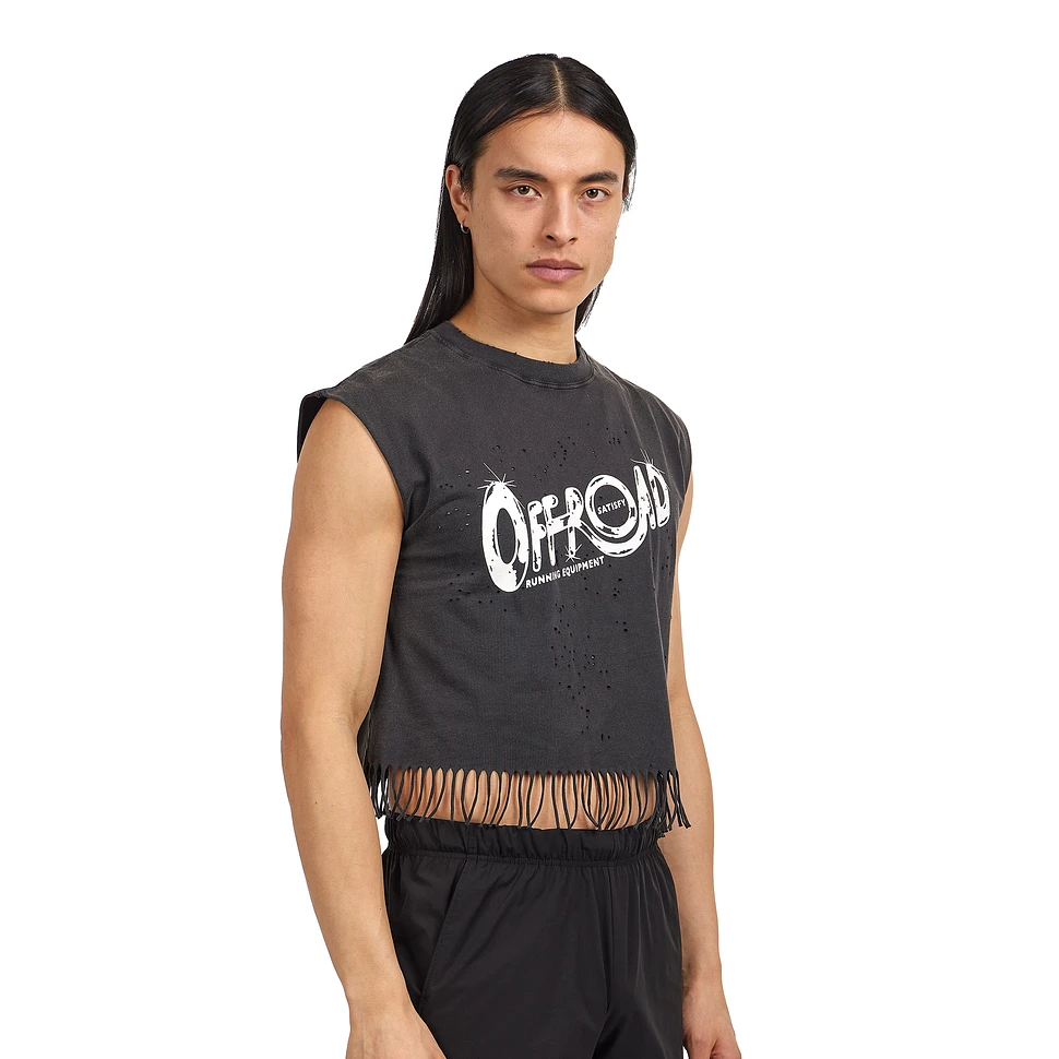 Satisfy - MothTech Cropped Fringed Muscle Tee