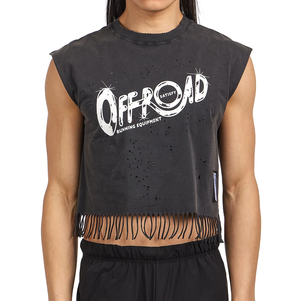 Satisfy - MothTech Cropped Fringed Muscle Tee