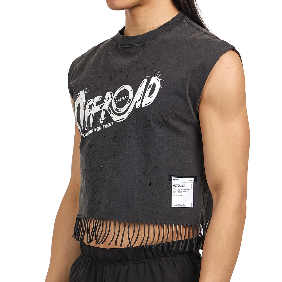 Satisfy - MothTech Cropped Fringed Muscle Tee